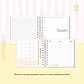 Arquivo Mini Agenda Escolar Quadrada 2026 Rosa com Amarelo - Thumbnail 4