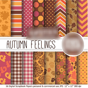Kit Digital Papéis Outono 