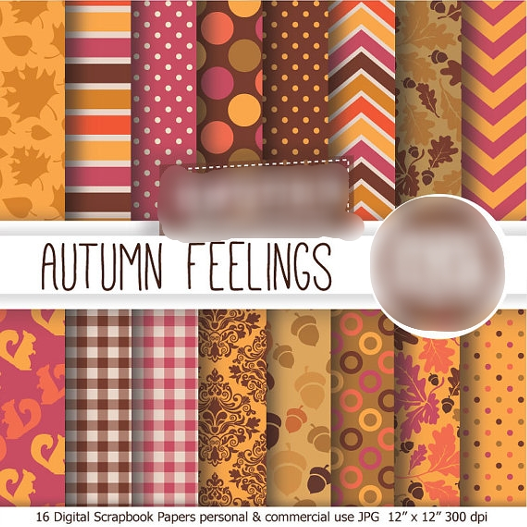 Kit Digital Papéis Outono  1