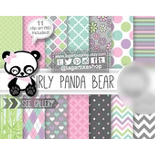 Kit Digital Papéis Pandinha BebÊ