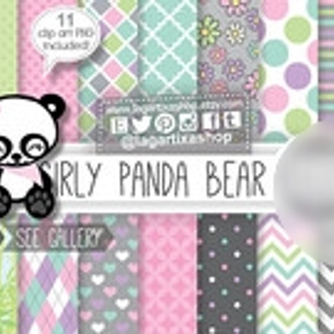 Kit Digital Papéis Pandinha BebÊ 1