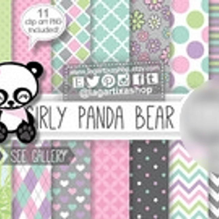 Kit Digital Papéis Pandinha BebÊ 1