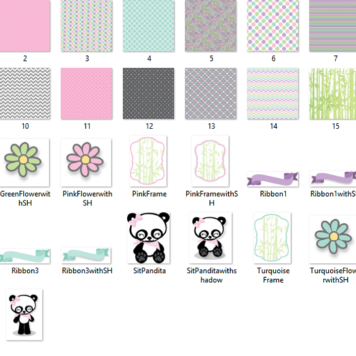 Kit Digital Papéis Pandinha BebÊ 2