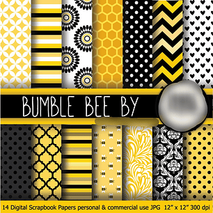 Kit Digital Papéis Abelha 