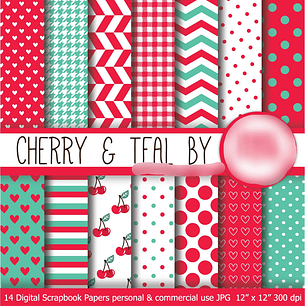 Kit Digital Papéis de Cereja 