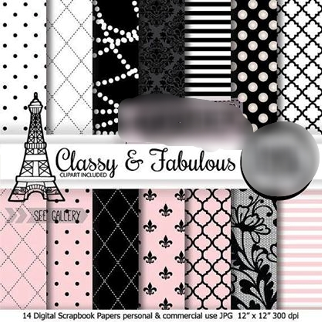 Kit Digital Papéis Paris  1