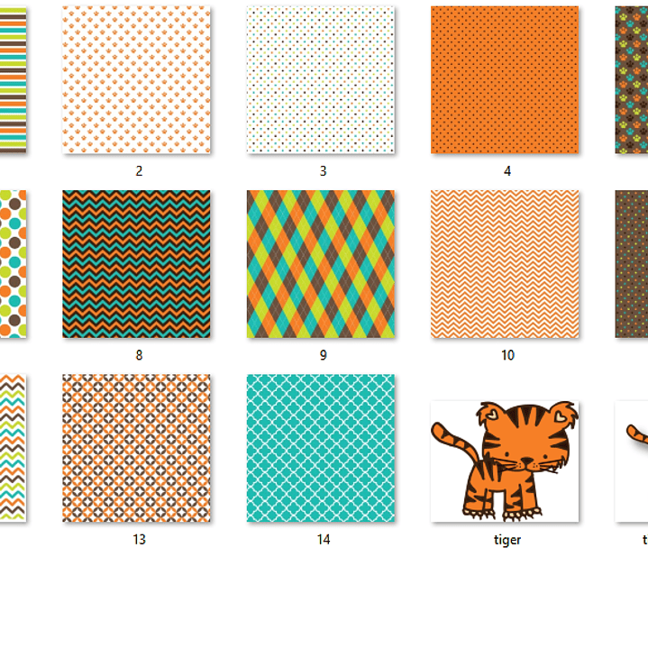 Kit Digital Papéis Tigrinho  2