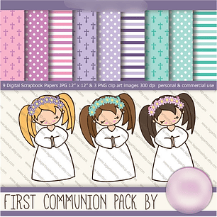 Kit Digital Papéis Primeira Comunhão