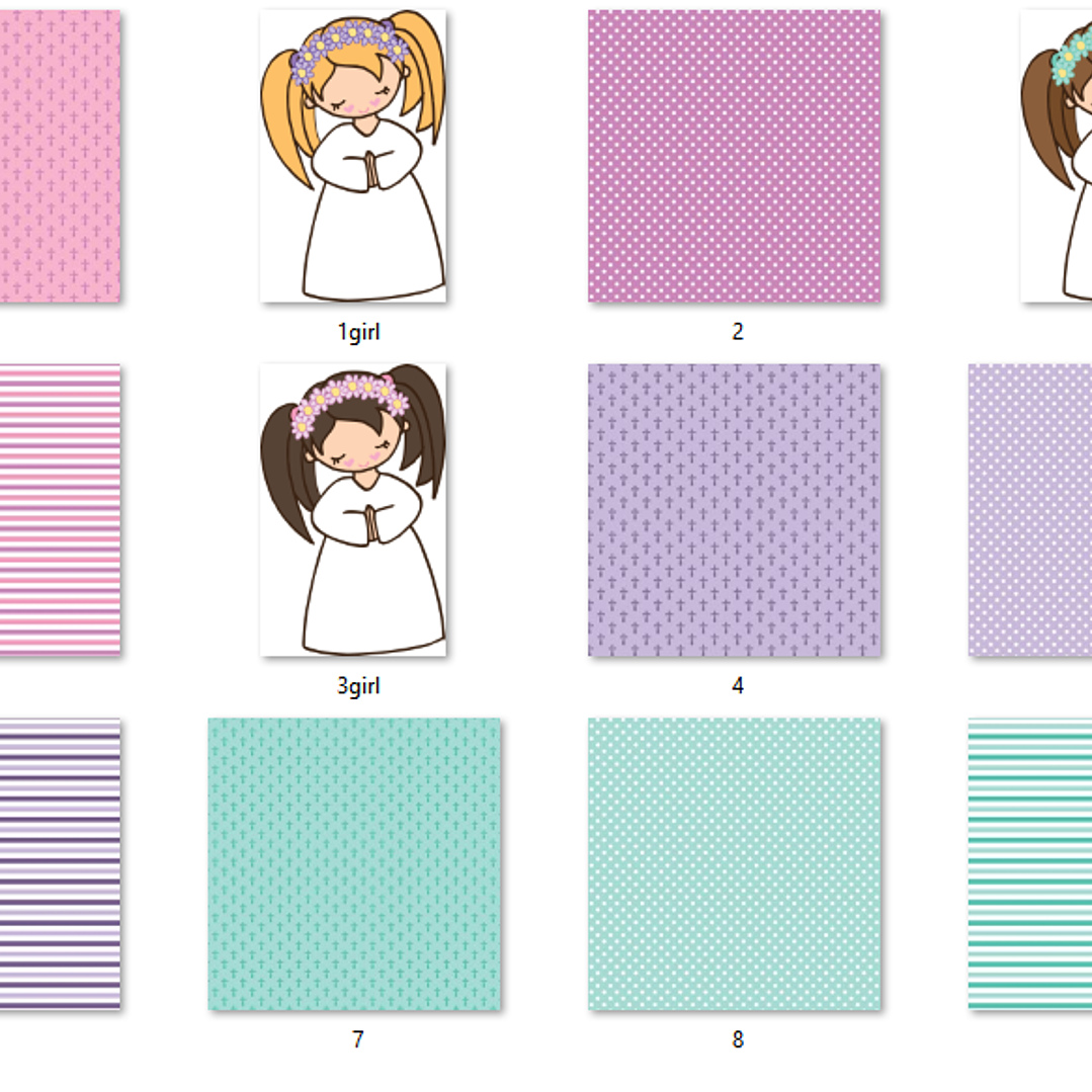 Kit Digital Papéis Primeira Comunhão 2