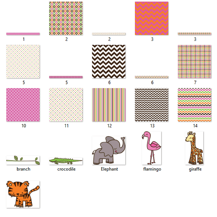 Kit Digital Safari Menina  2