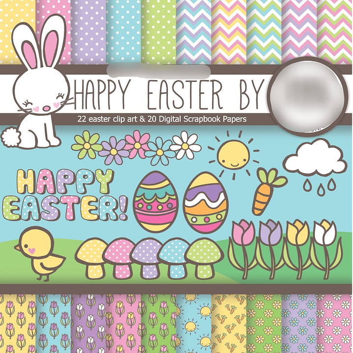 Kit Digital Coelhinho Feliz  1