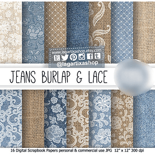 Kit Digital Papéis Jens Renda 