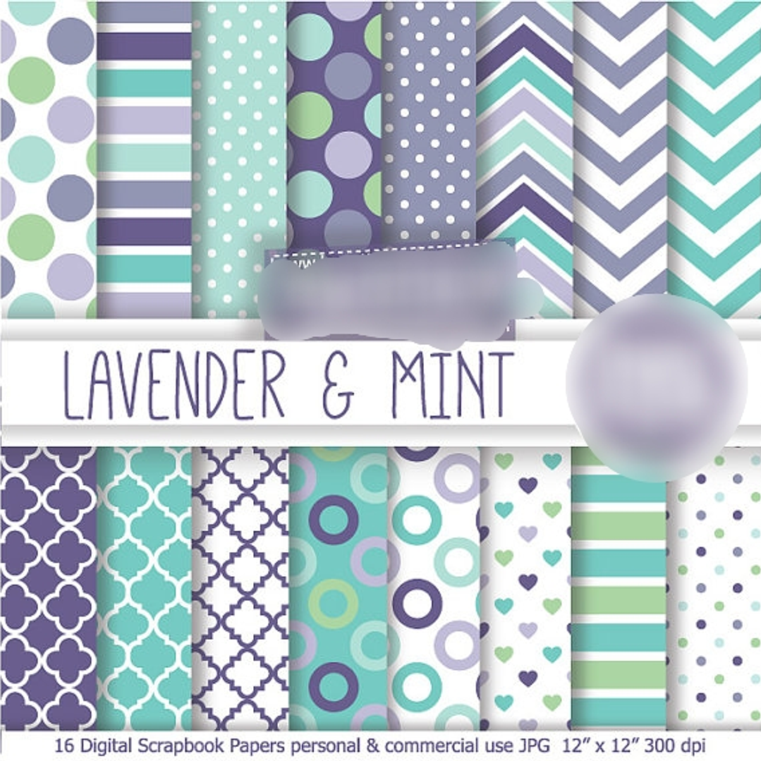 Kit Digital Papéis Lavanda  1