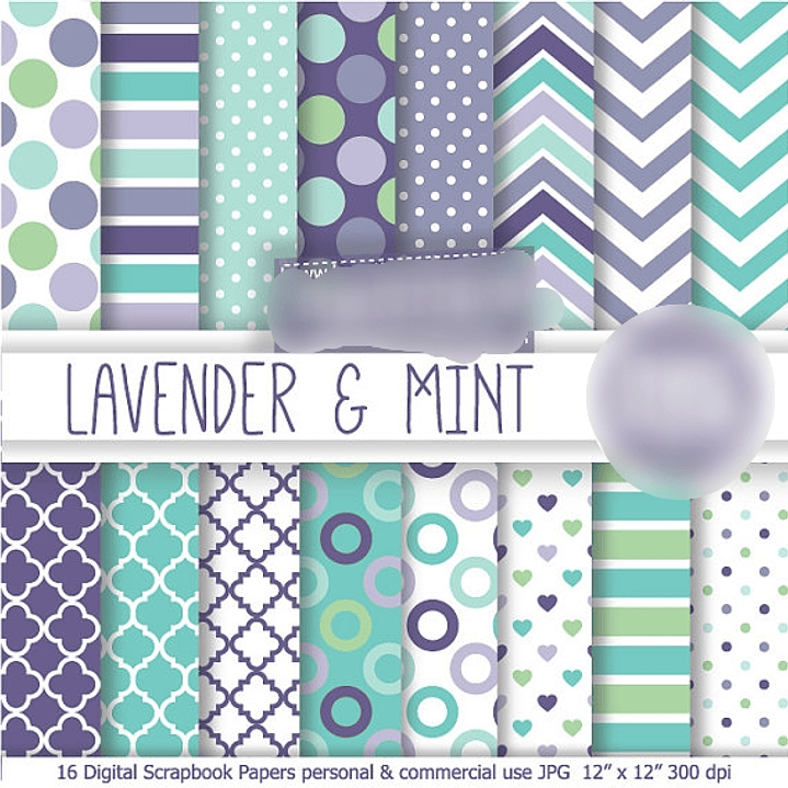 Kit Digital Papéis Lavanda  1