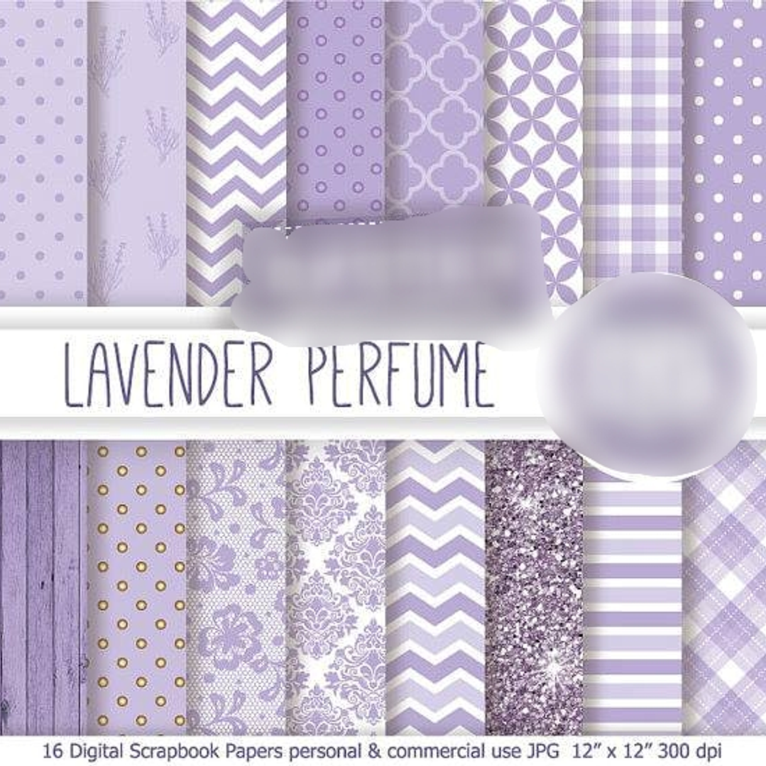 Kit Digital Papéis Lavanda Perfume  1