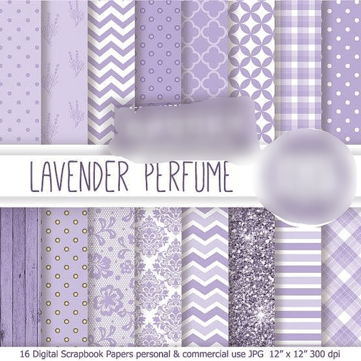 Kit Digital Papéis Lavanda Perfume  1