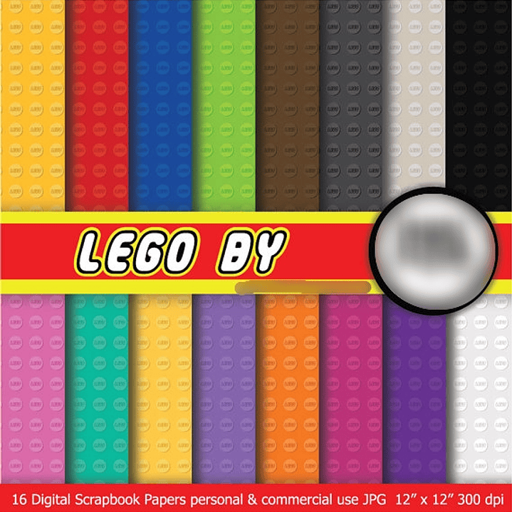Kit Digital Papéis Lego  1