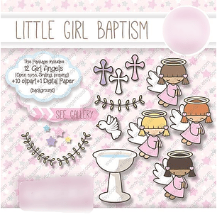 Kit Digital Pequenos Anjos de Batismo 