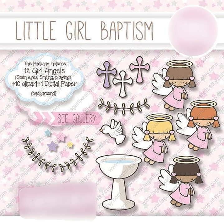 Kit Digital Pequenos Anjos de Batismo  1