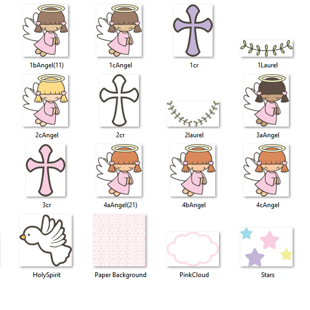 Kit Digital Pequenos Anjos de Batismo  2