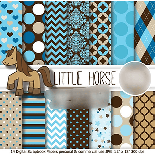 Kit Digital Papéis Cavalinho 