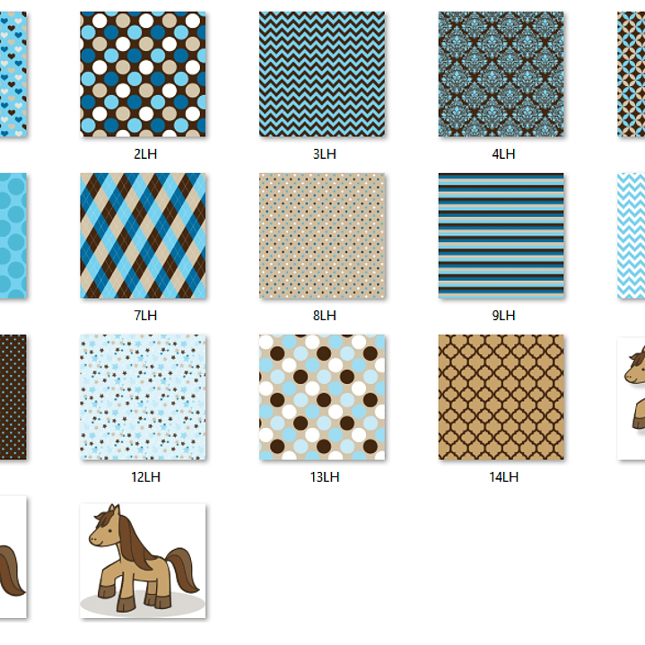 Kit Digital Papéis Cavalinho  2