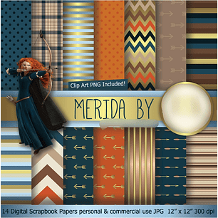 Kit Digital  Papéis Merida