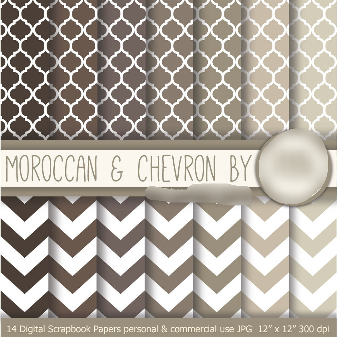 Kit Digital Papéis Trevo de Quatro Folhas  1