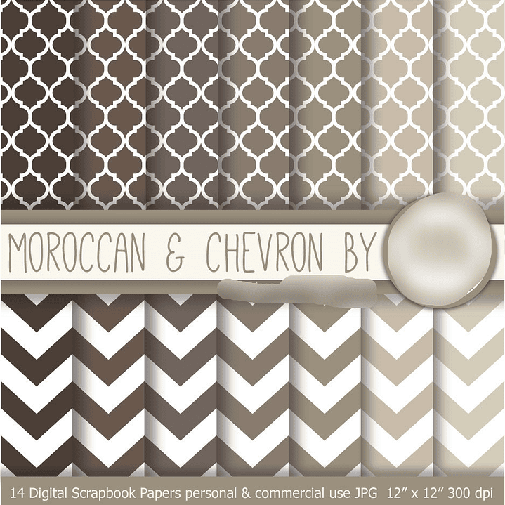 Kit Digital Papéis Trevo de Quatro Folhas  1