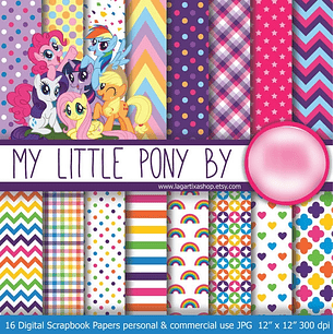 Kit Digital Somente Papéis My Little Pony
