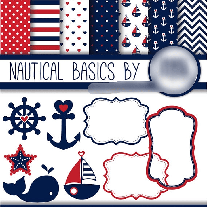Kit Digital Papéis Náutico  1
