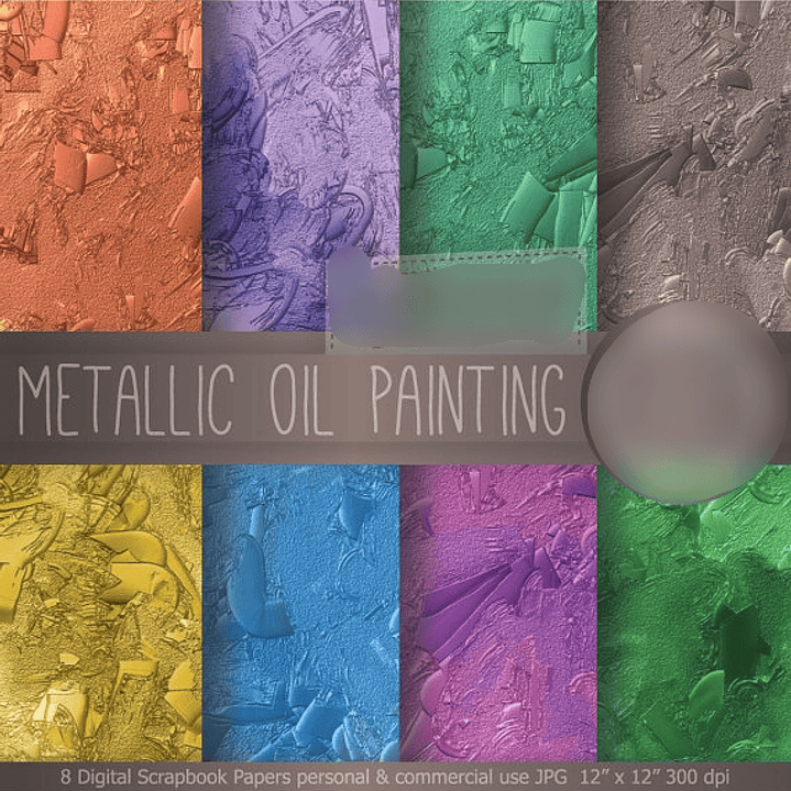 Kit Digital Papéis Oléo Coloridos 1