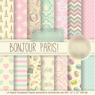 Kit Digital Papéis Paris 