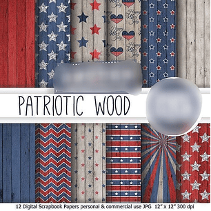 Kit Digital Papéis Madeira Patriótica