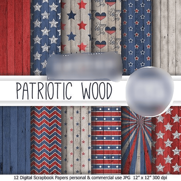 Kit Digital Papéis Madeira Patriótica 1