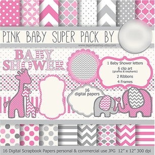 Kit Digital Pink Baby