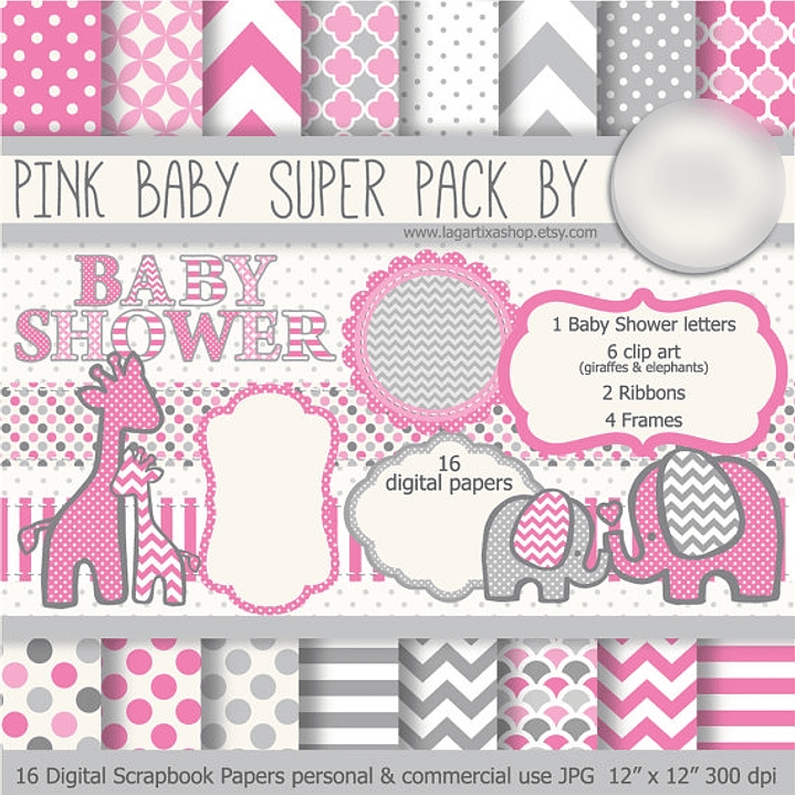 Kit Digital Pink Baby 1