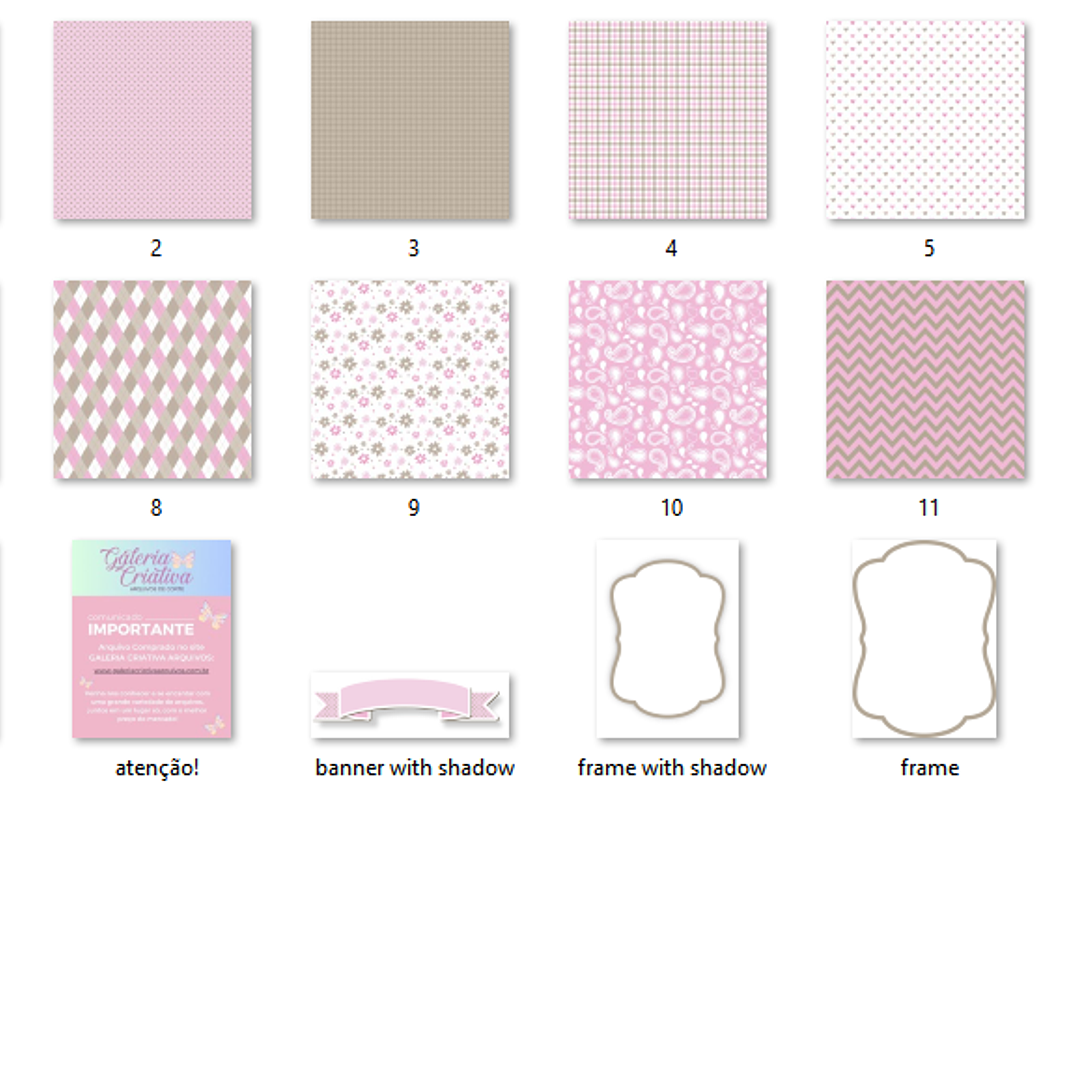 Kit Digital Papéis Pégaso Rosa 2