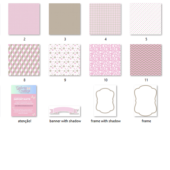 Kit Digital Papéis Pégaso Rosa 2