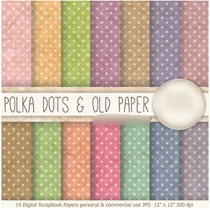 Kit Digital Papéis Bolinhas 