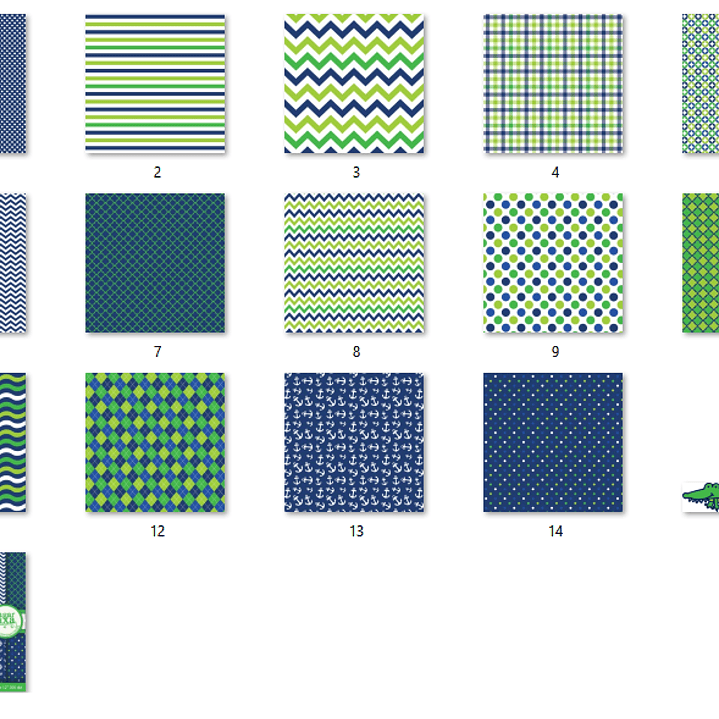 Kit Digital Papéis Jacaré  2