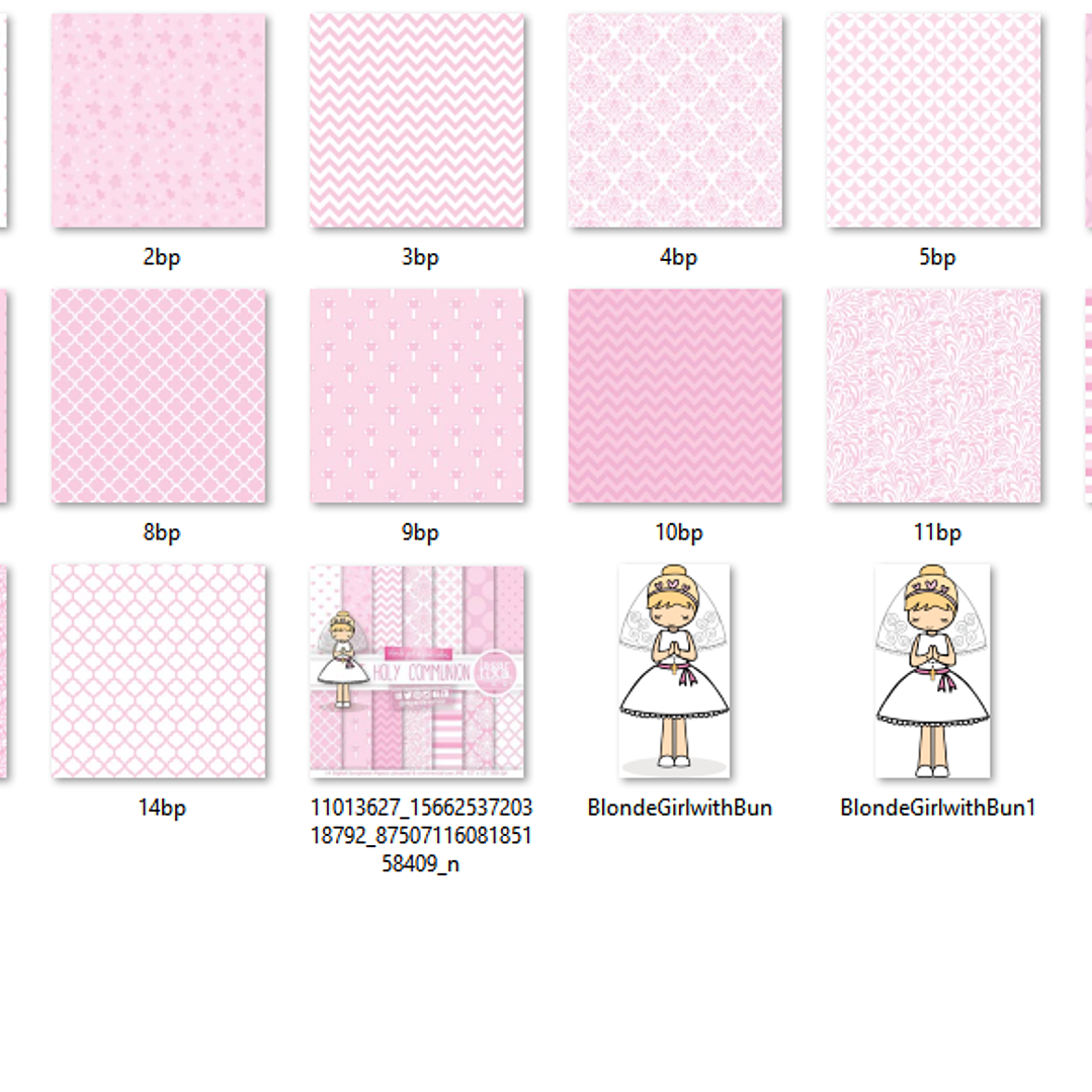 Kit Digital Papéis Rosa Noivinha  2