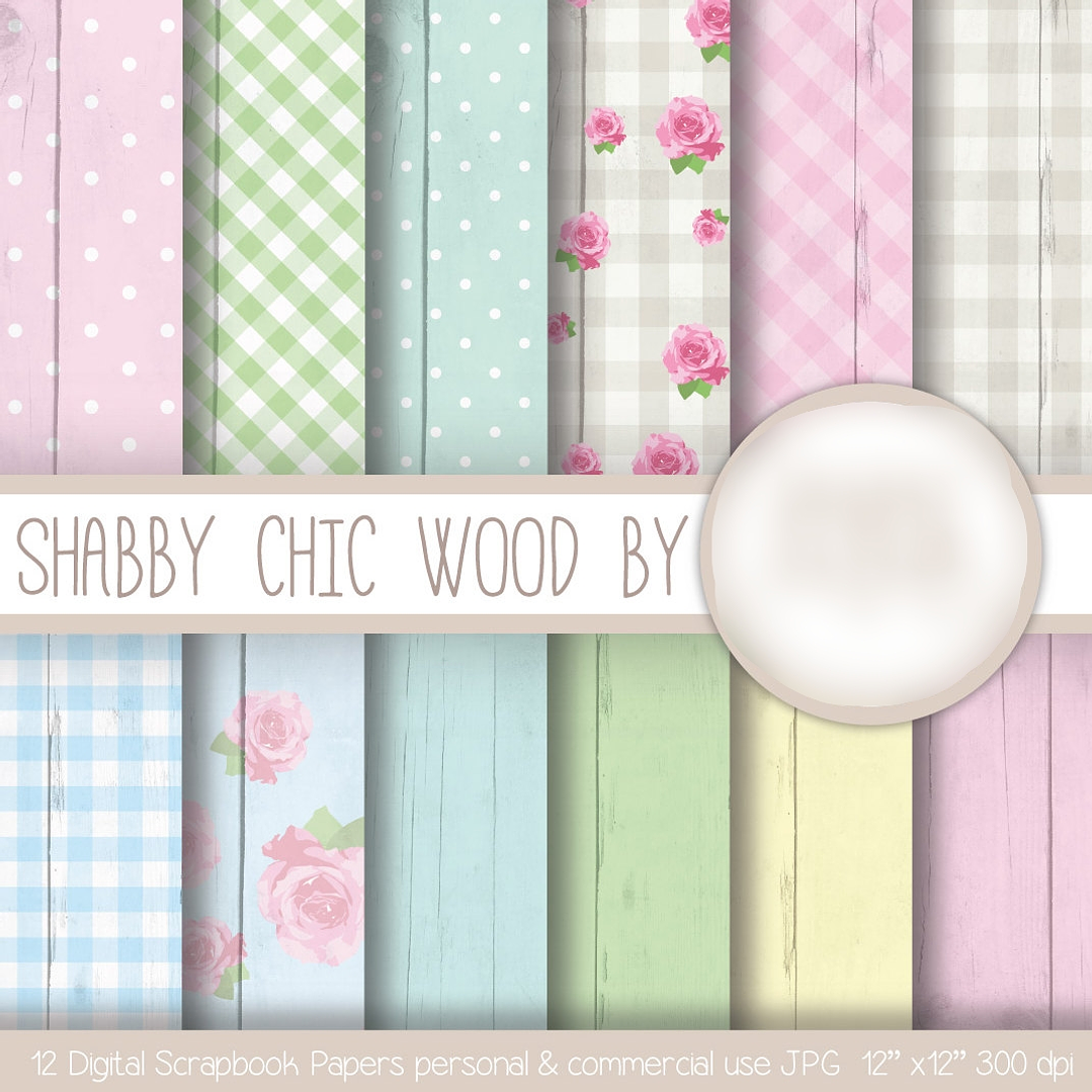 Kit Digital Papéis Madeira Chique  1