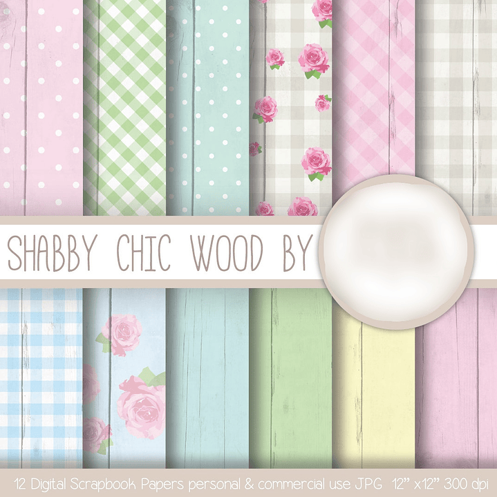 Kit Digital Papéis Madeira Chique  1