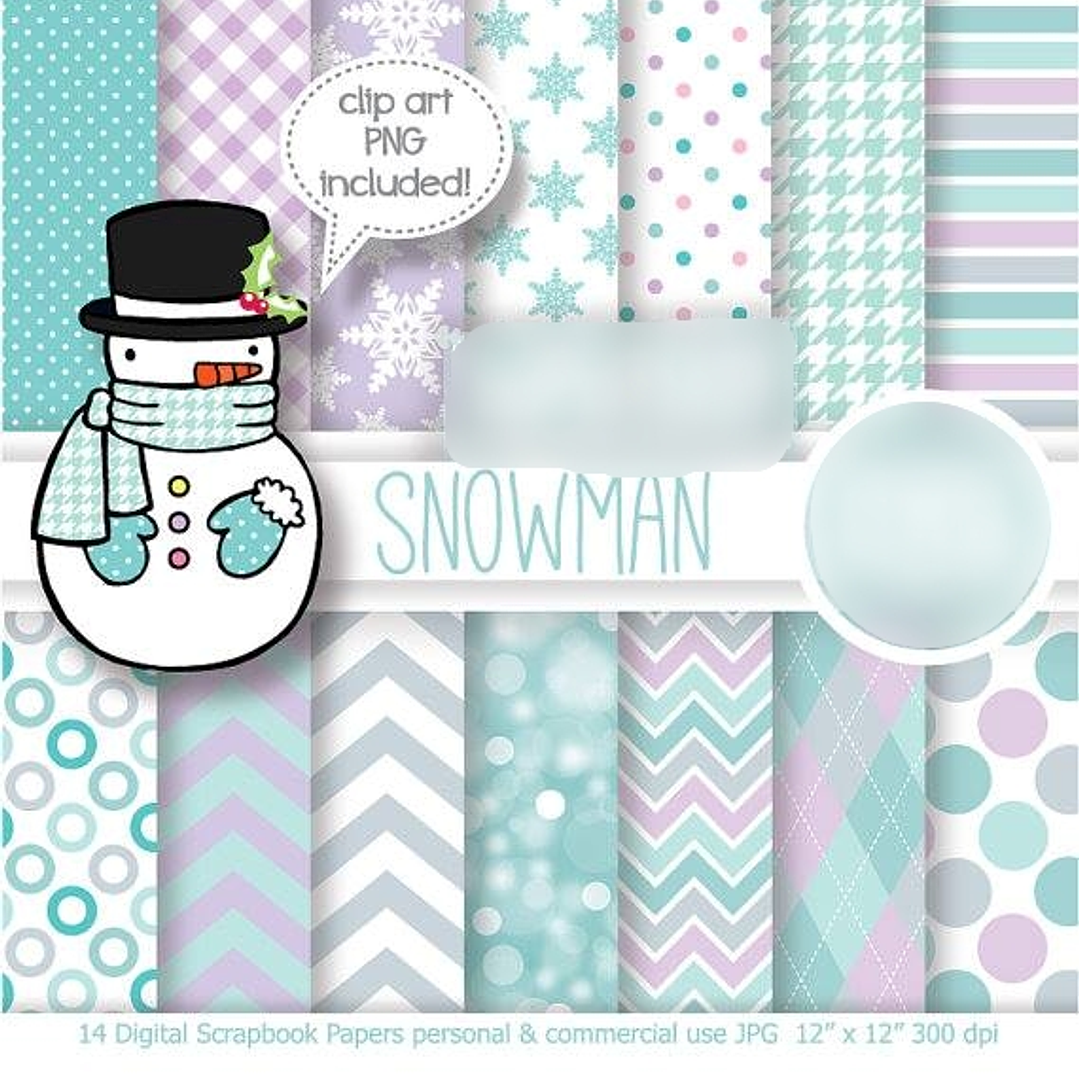 Kit Digital Papéis de Neve  1