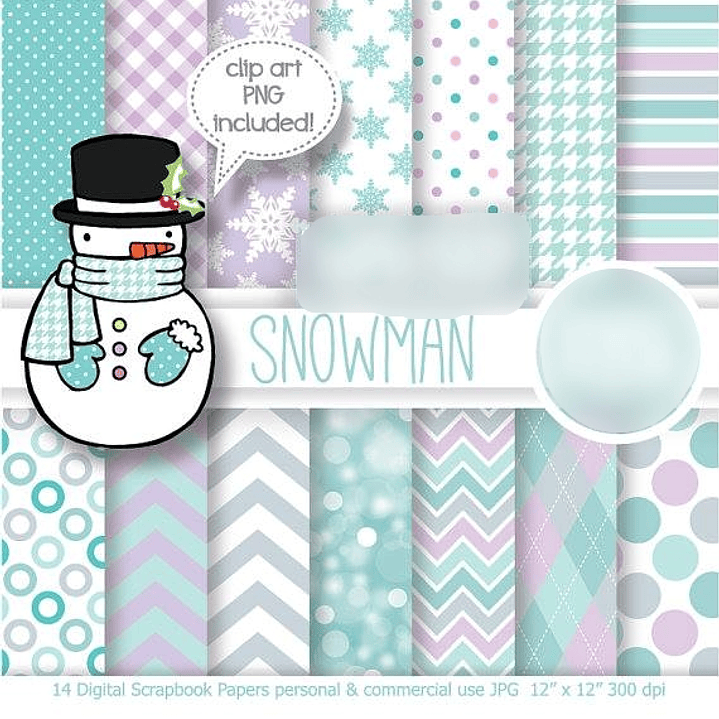 Kit Digital Papéis de Neve  1