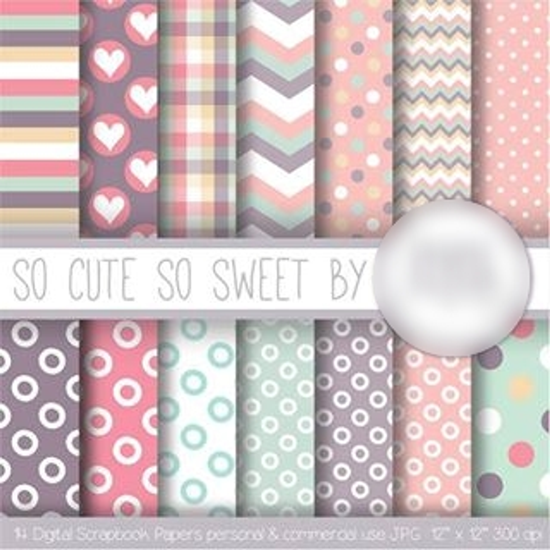 Kit Digital Papéis Tão Fofo, Tão Doce  1