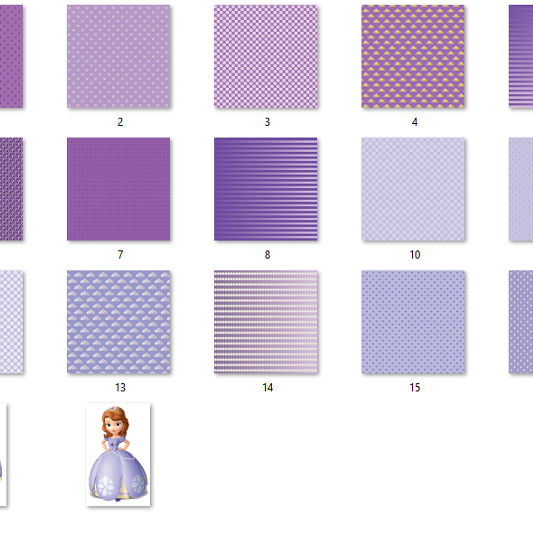 Kit Digital Papéis Princesinha Sofia  2