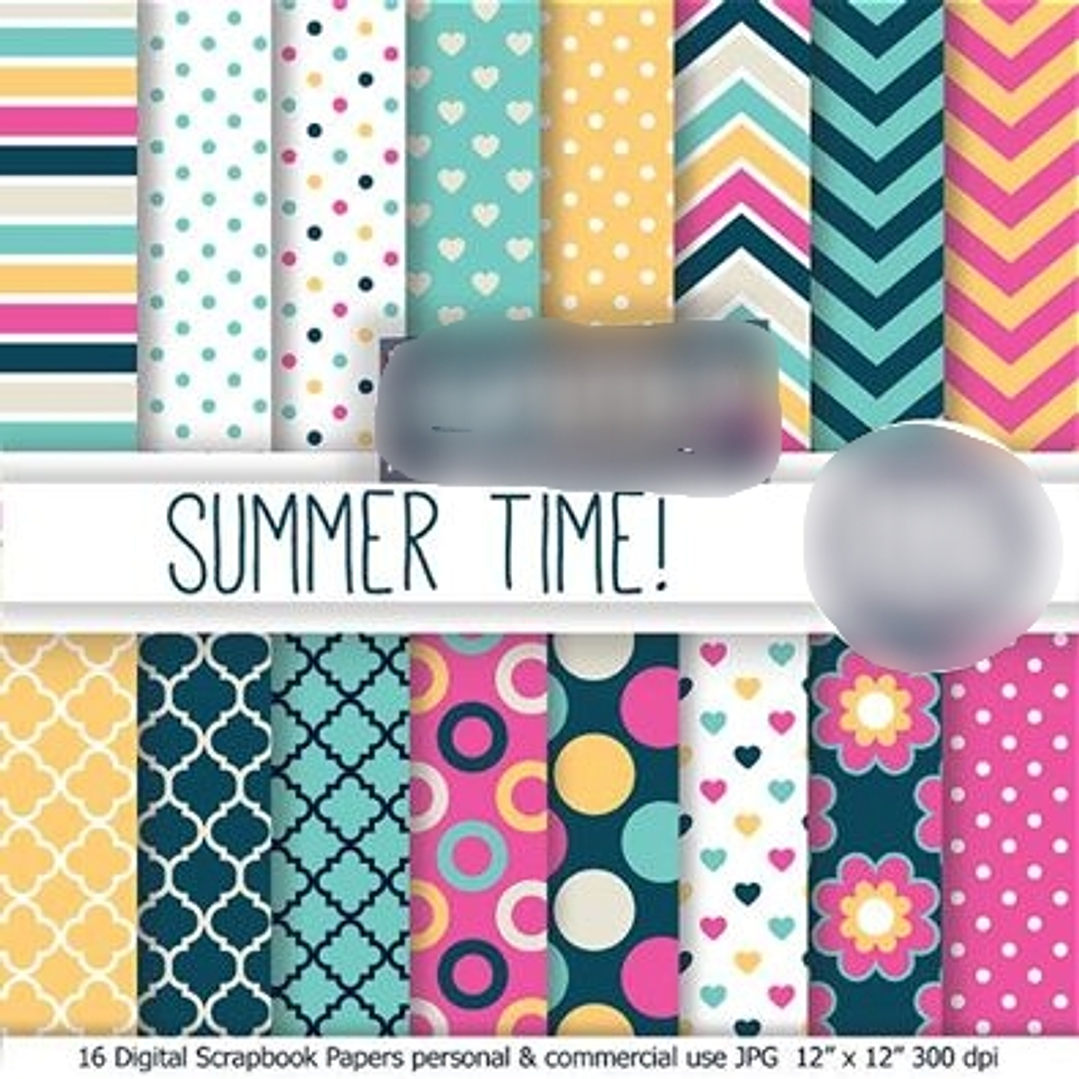 Kit Digital Papéis Horário de Verão  1