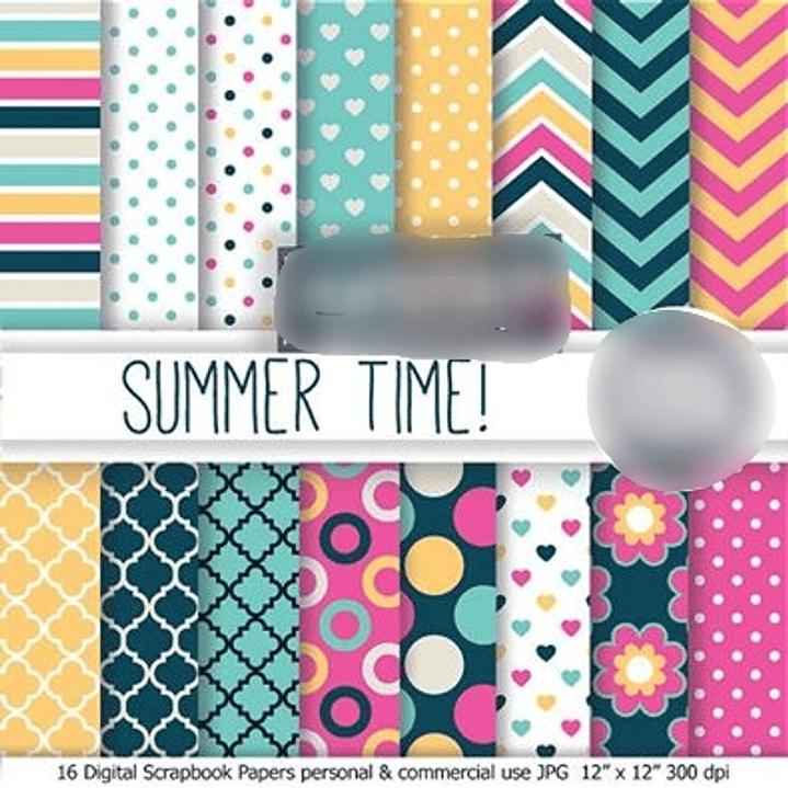 Kit Digital Papéis Horário de Verão  1